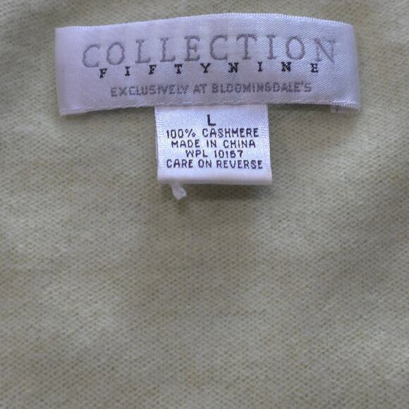 Collection Fifty Nine Bloomingdale's 100% Cashmere V Neck Long Sleeve Blouse Top - Picture 5 of 8